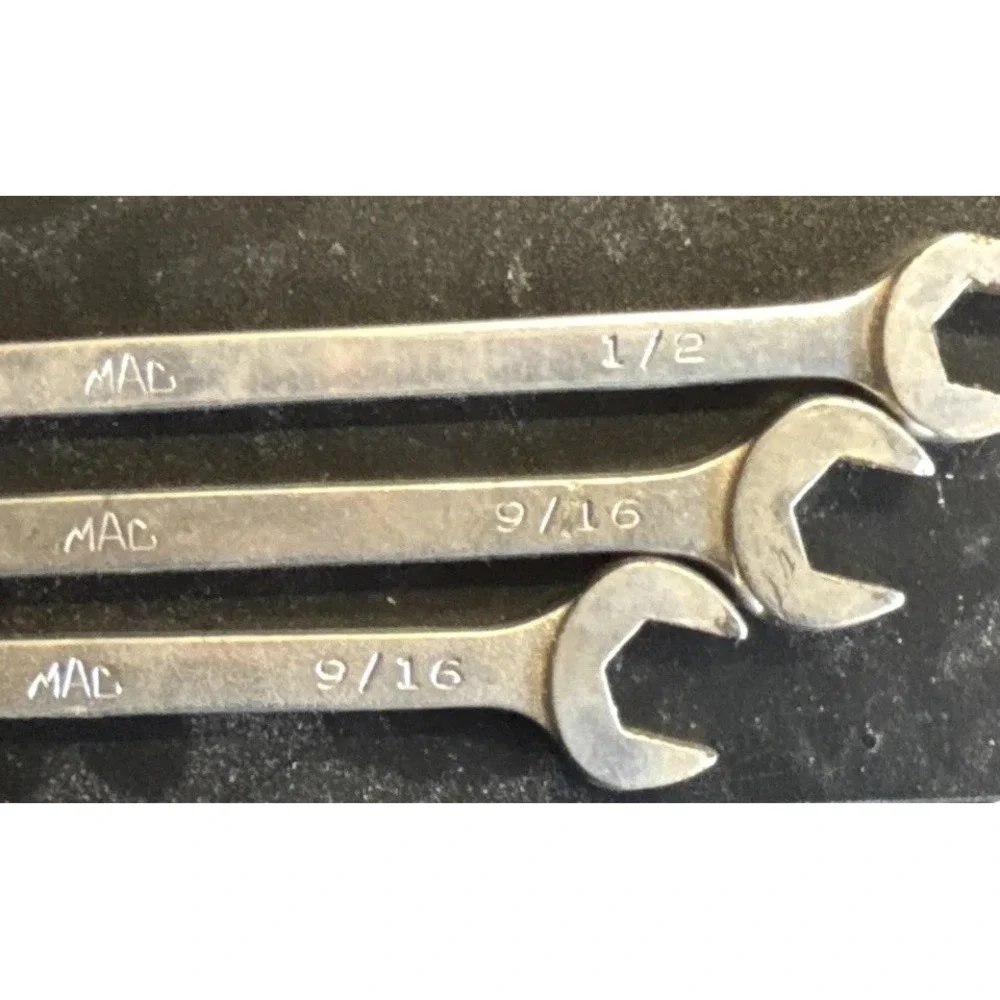 Mac Tools‎ Wrench Set 3pc SAE 1/2 9/16 CL16L CL18 CW18 USA Vintage Combination